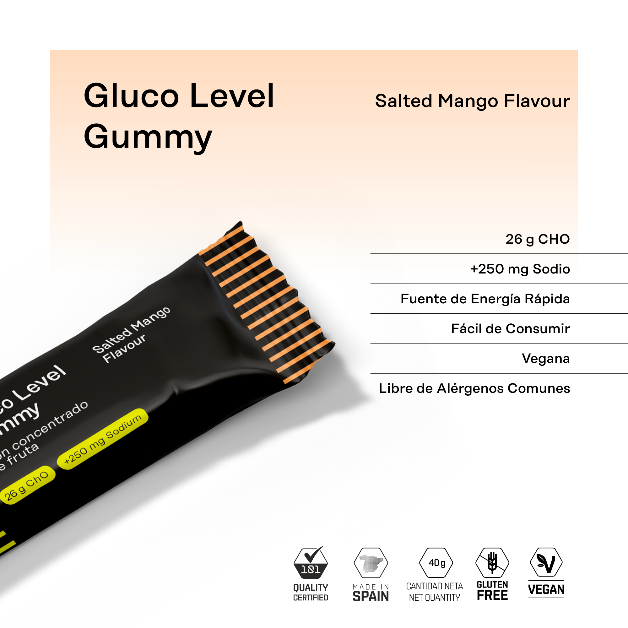 GLUCO LEVEL GUMMY - sabor Mango 40 g