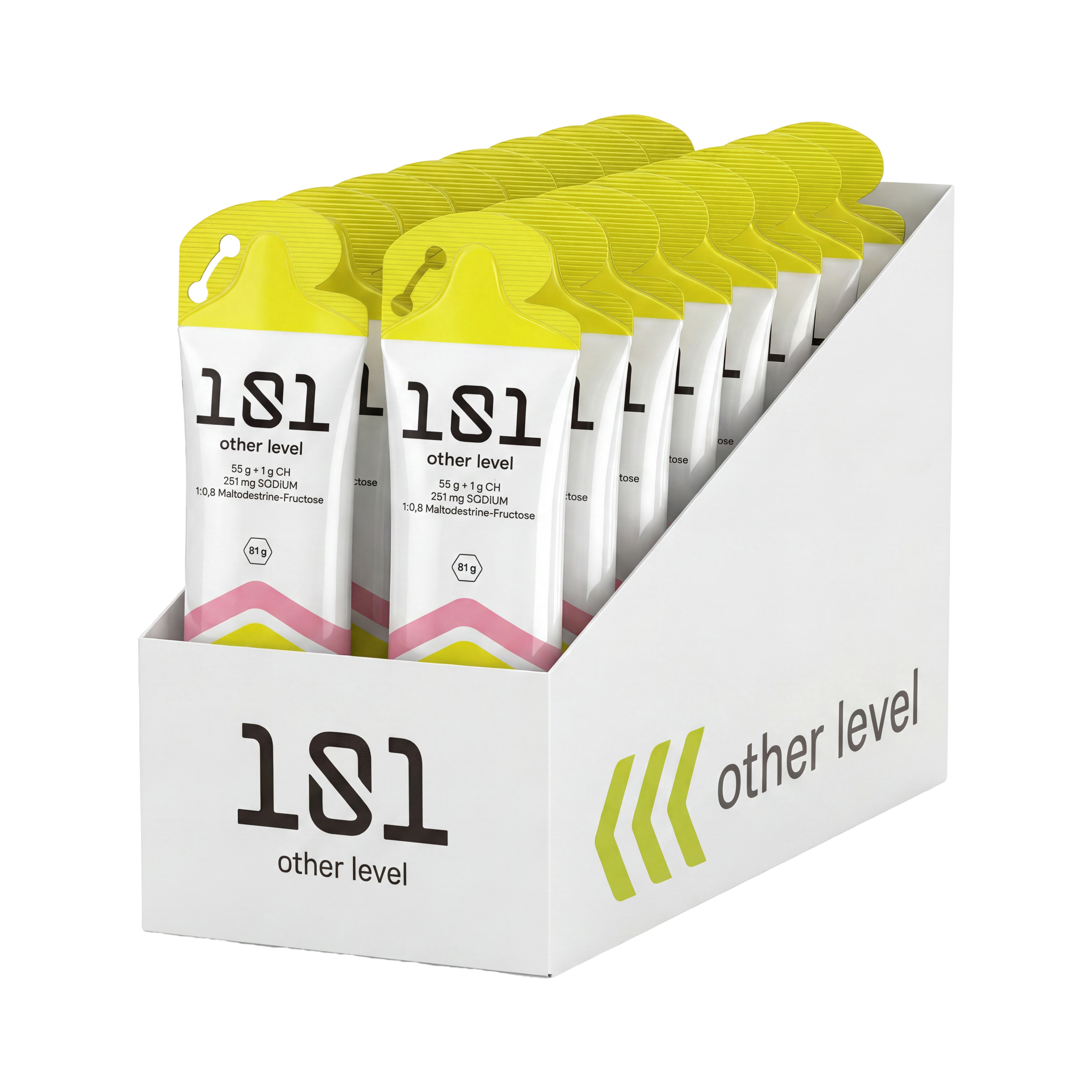 Pack 24 ud. FRUCTOSE GEL LEVEL - sabor Fresa y Nata 81 g