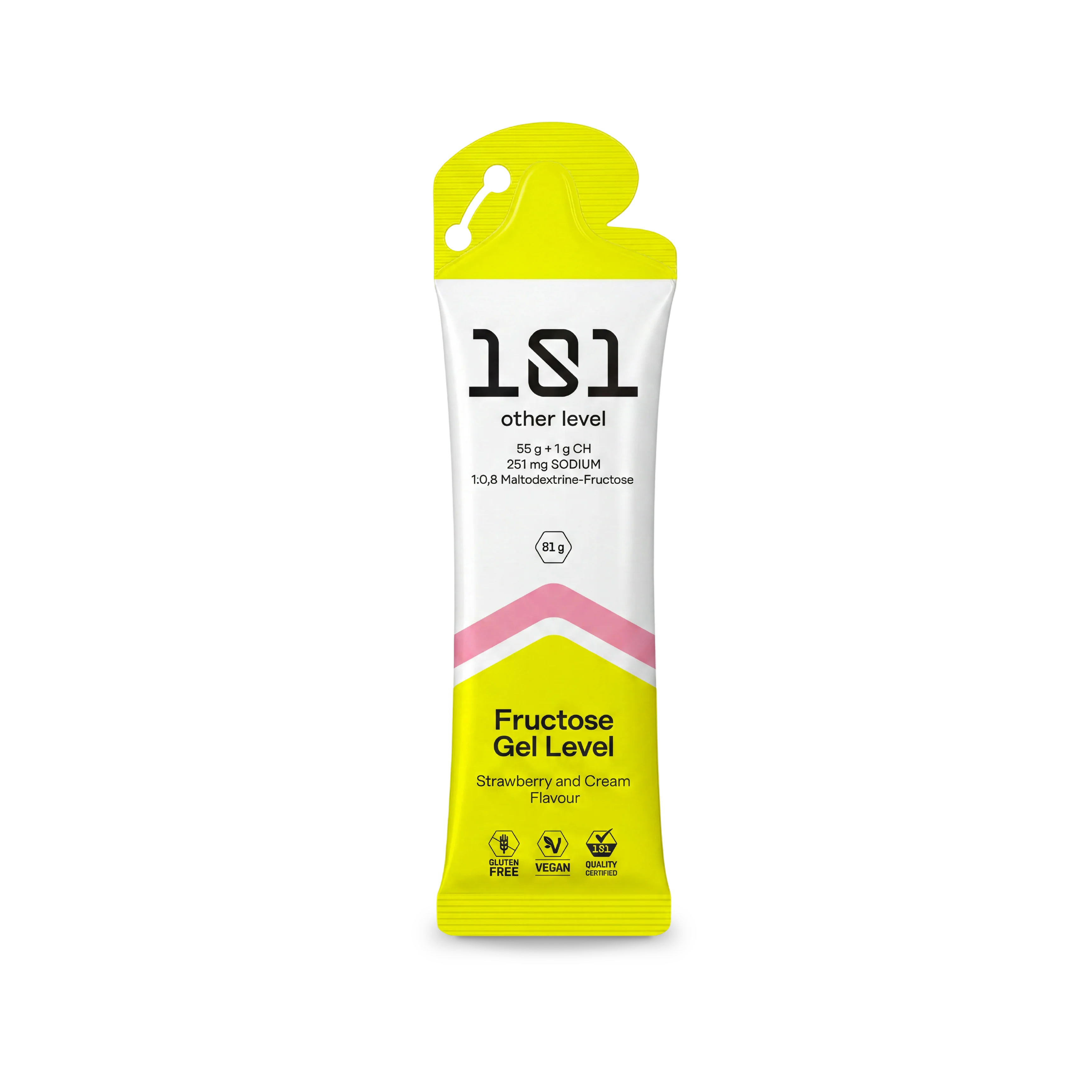 Pack 24 ud. FRUCTOSE GEL LEVEL - sabor Fresa y Nata 81 g