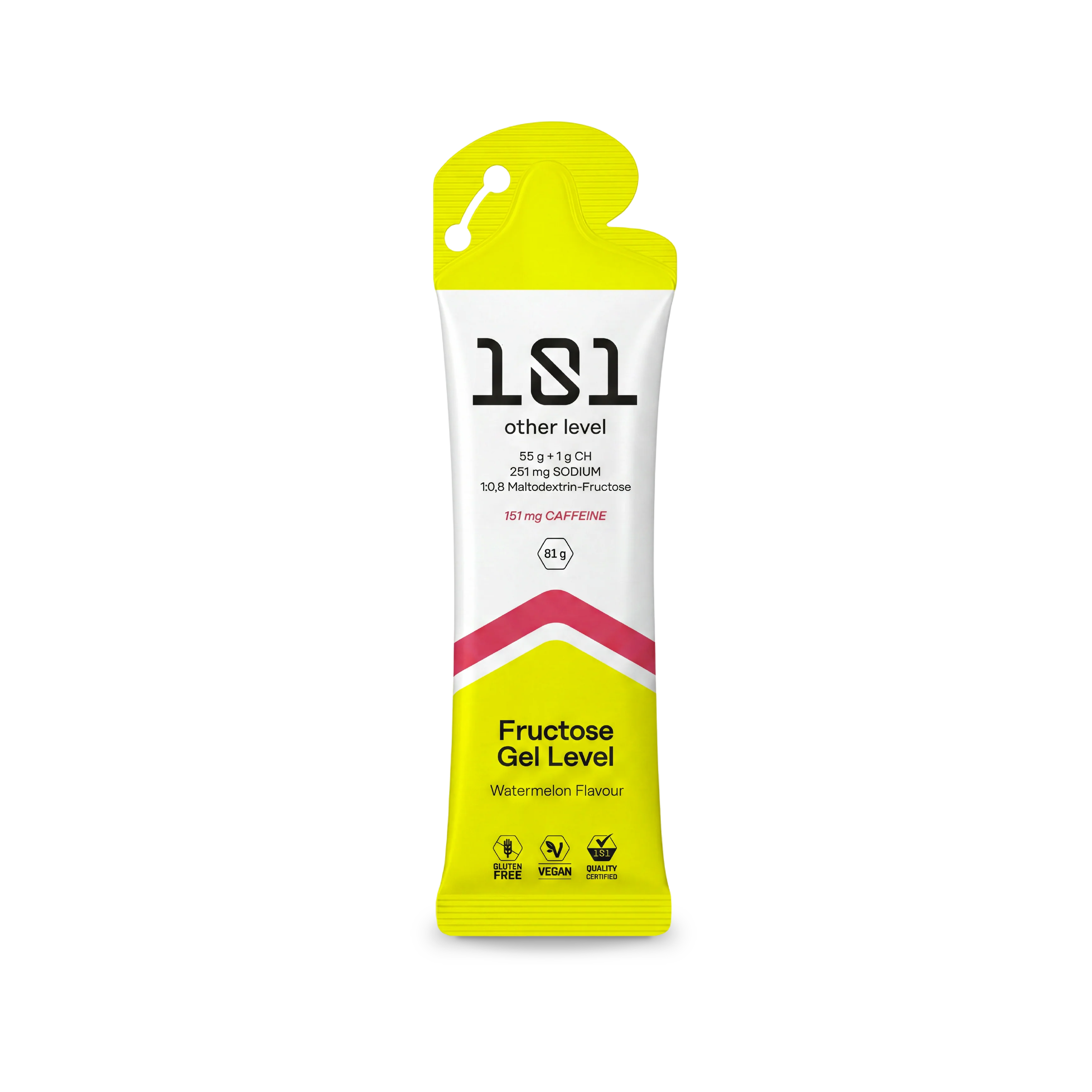 Pack 24 ud. FRUCTOSE GEL LEVEL con Cafeína - sabor Sandía 81 g