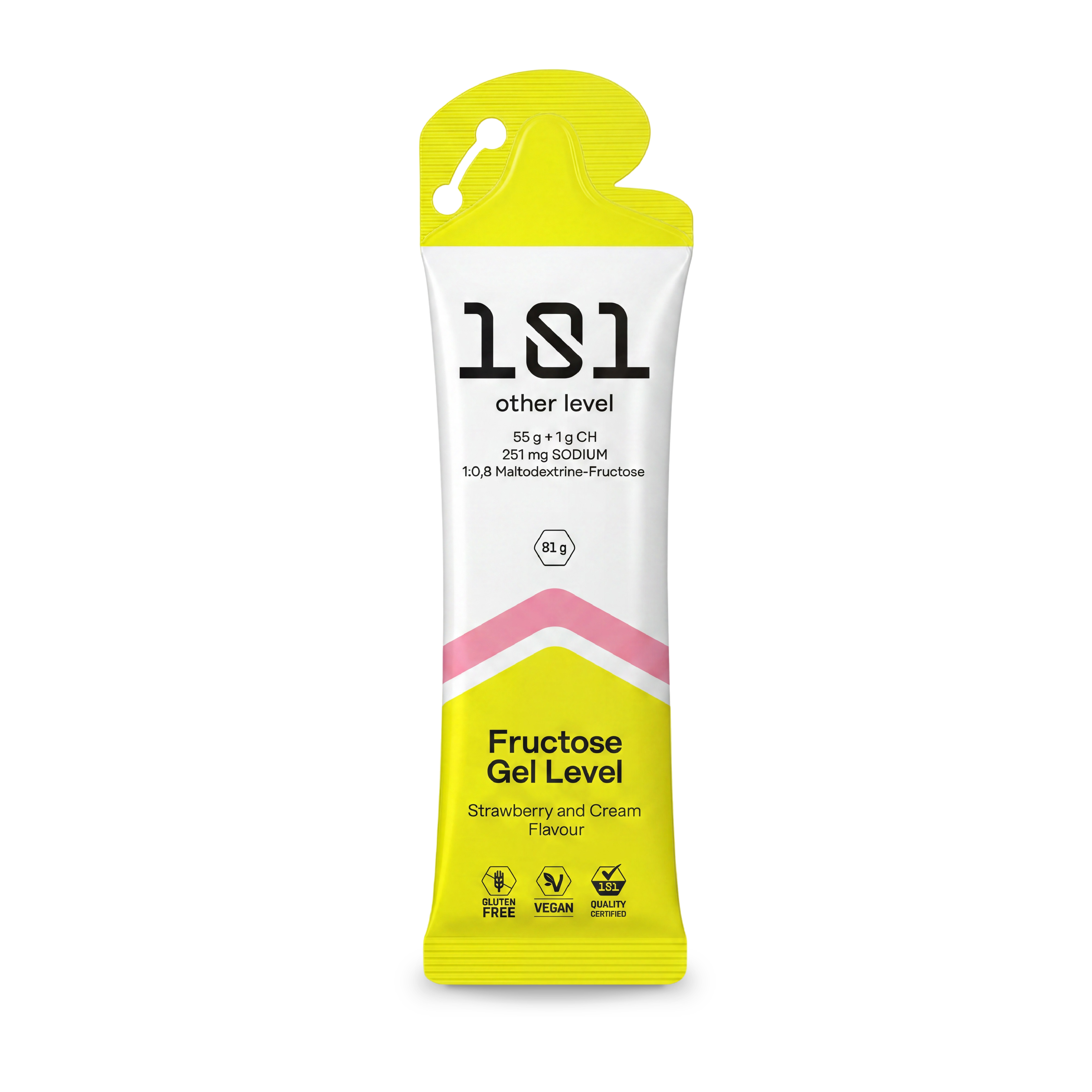 FRUCTOSE GEL LEVEL - sabor Fresa y Nata 81 g