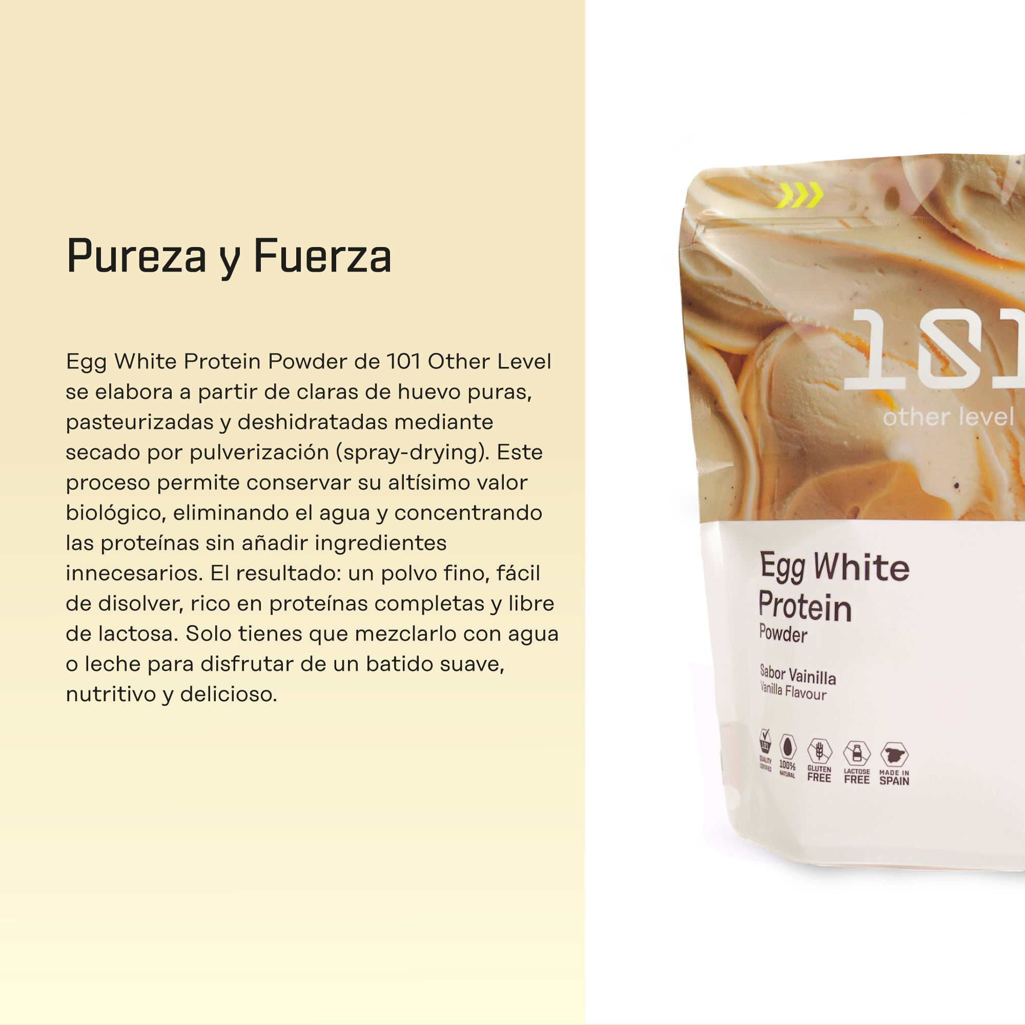 PROTEINA DE HUEVO vainilla caracteristicas