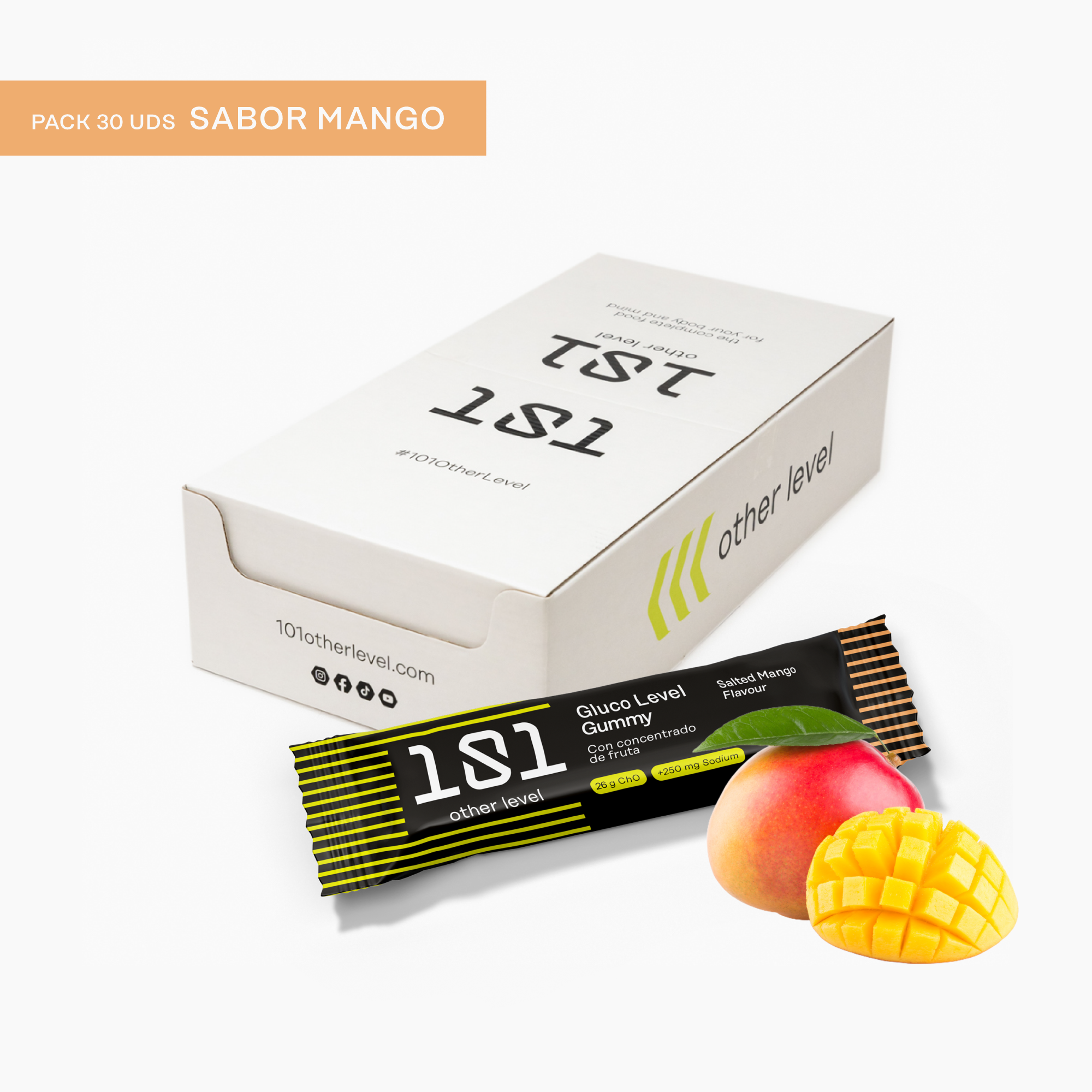 Pack 30 ud. GLUCO LEVEL GUMMY - sabor Mango 40 g