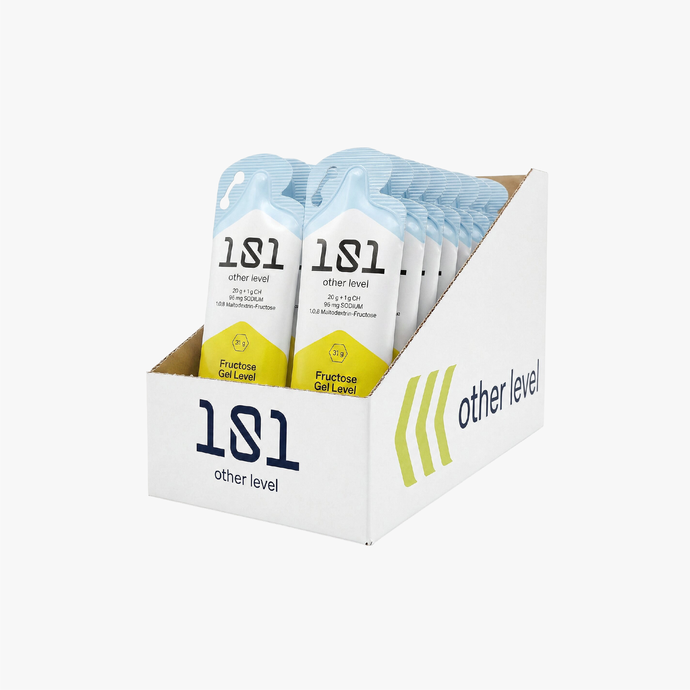 Pack 24 ud. FRUCTOSE GEL LEVEL - sabor Neutro 31 g