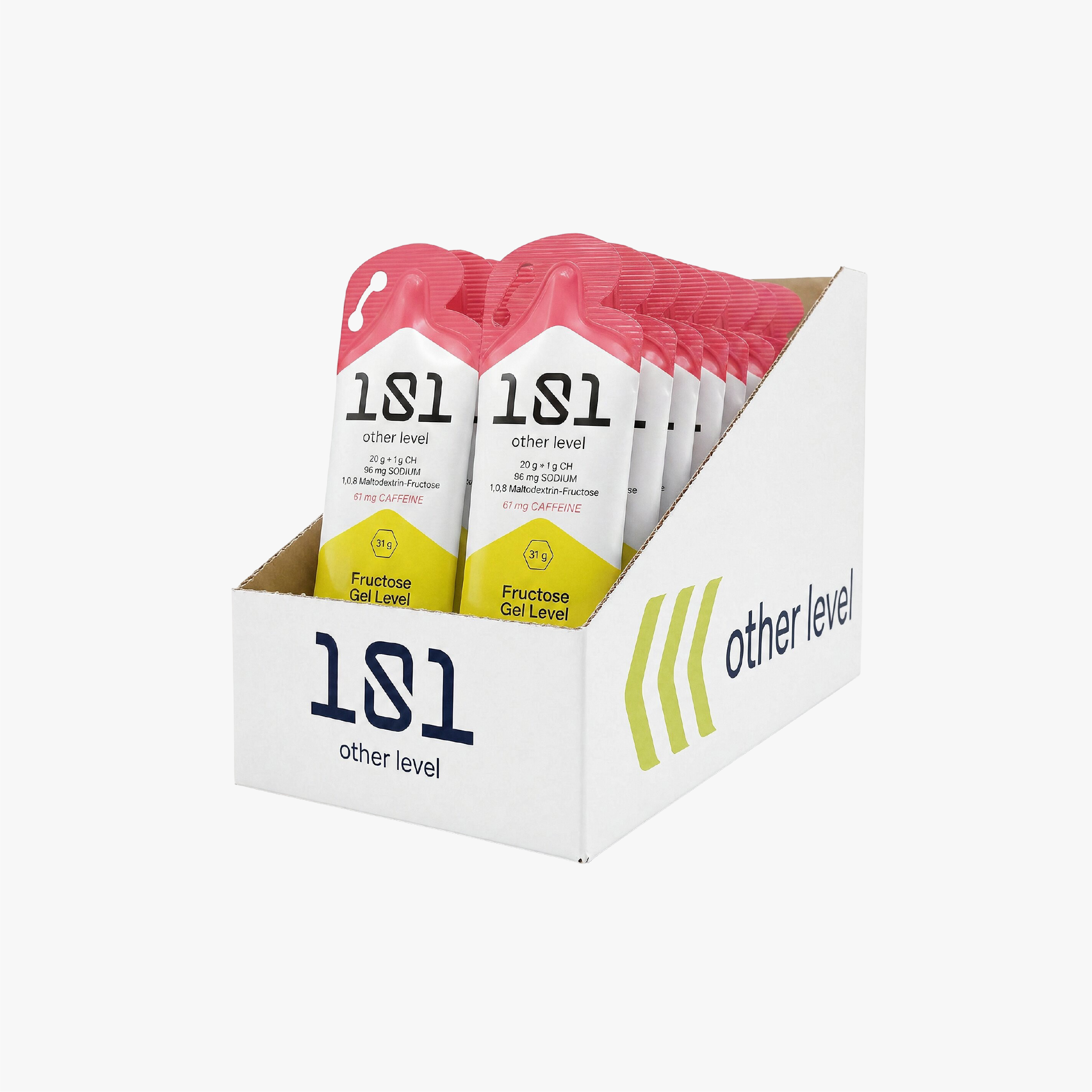 Pack 24 ud. FRUCTOSE GEL LEVEL con Cafeína - sabor Sandía 31 g