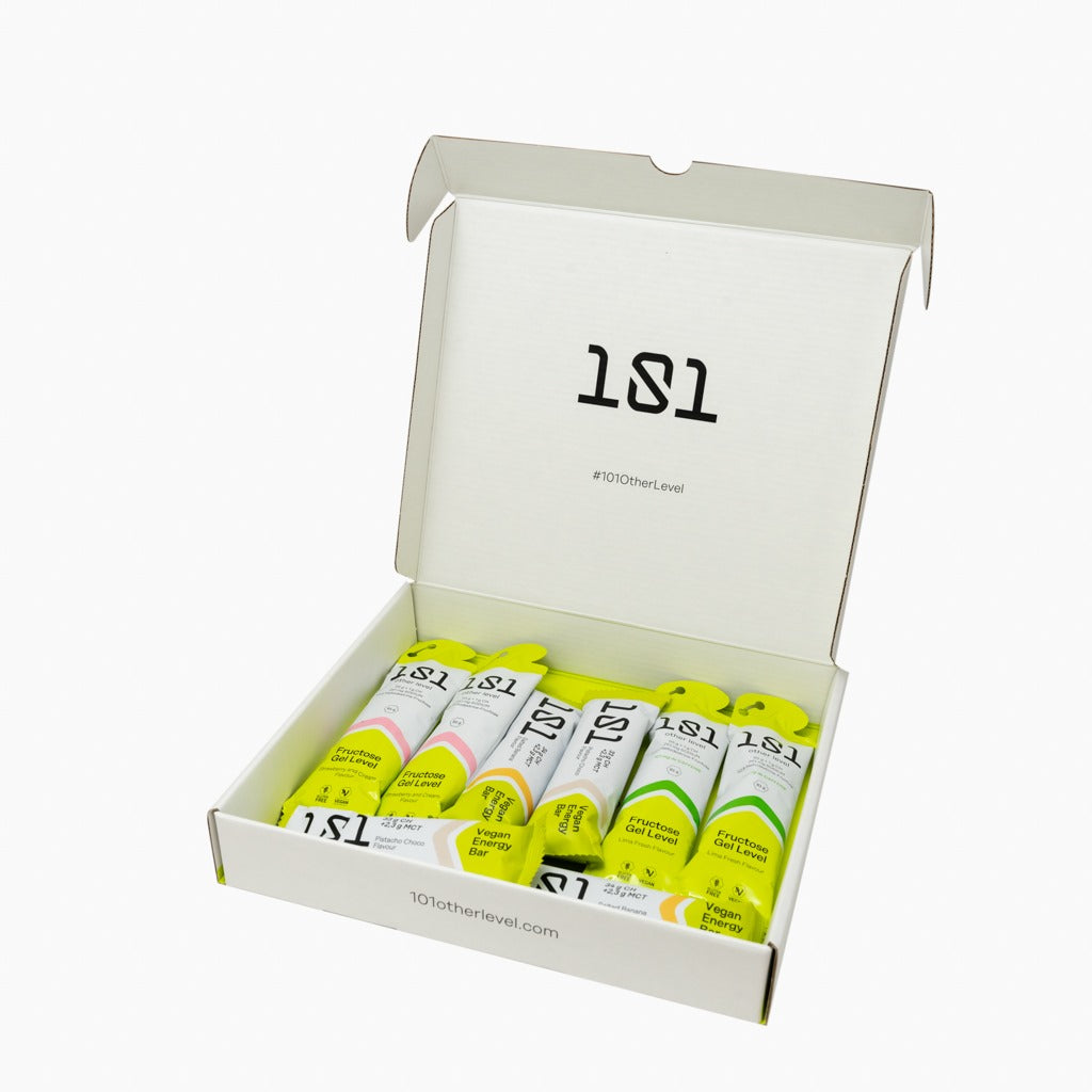 Pack mixto 8 ud. VEGAN ENERGY BAR y FRUCTOSE GEL LEVEL 81 g