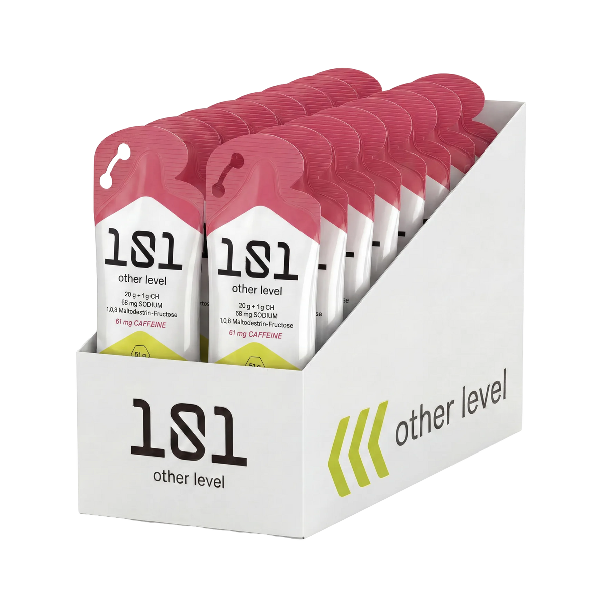 Pack 24 ud. FRUCTOSE GEL LEVEL con Cafeína - sabor Sandía 31 g - 101 Other Level
