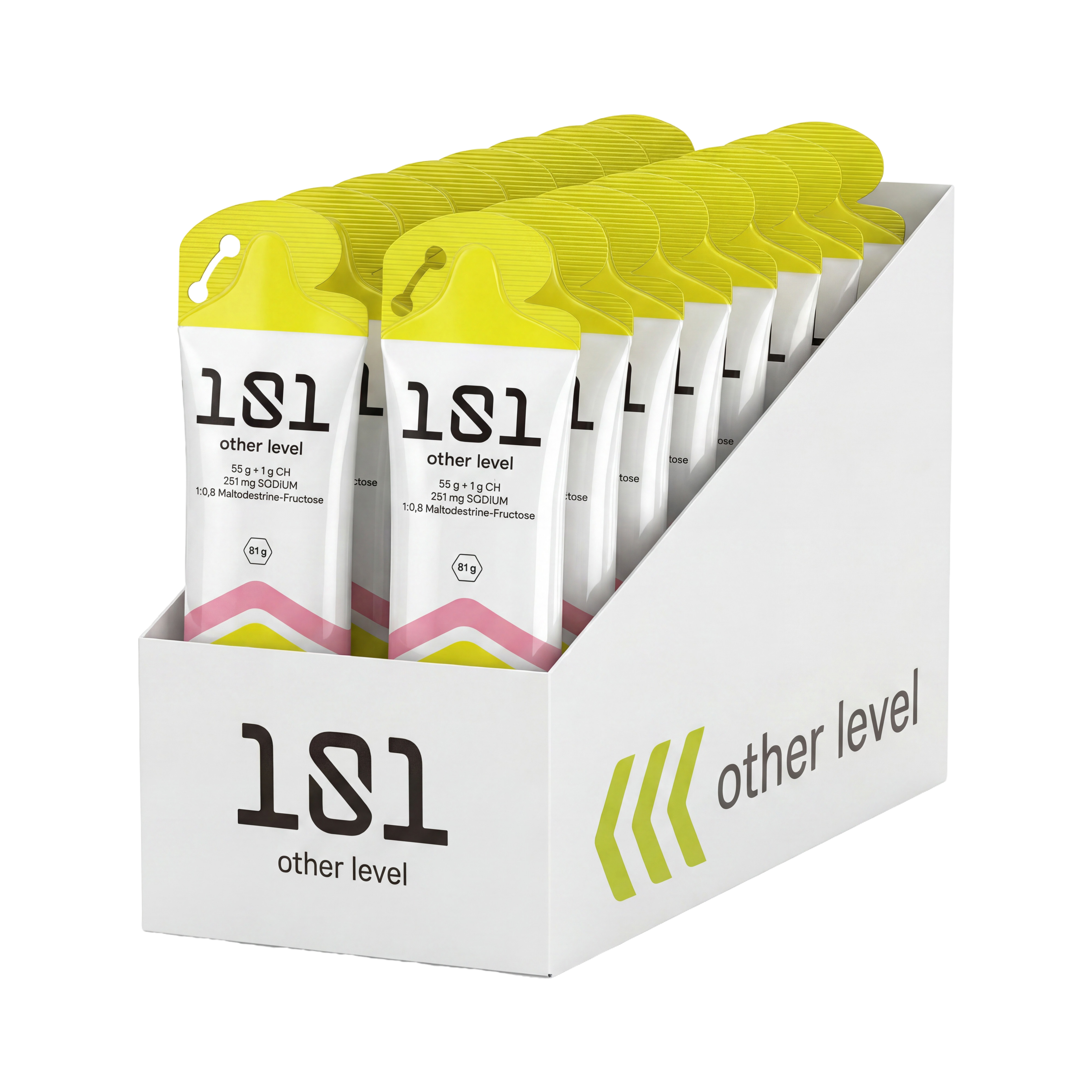 Pack 24 ud. FRUCTOSE GEL LEVEL - sabor Fresa y Nata 81 g