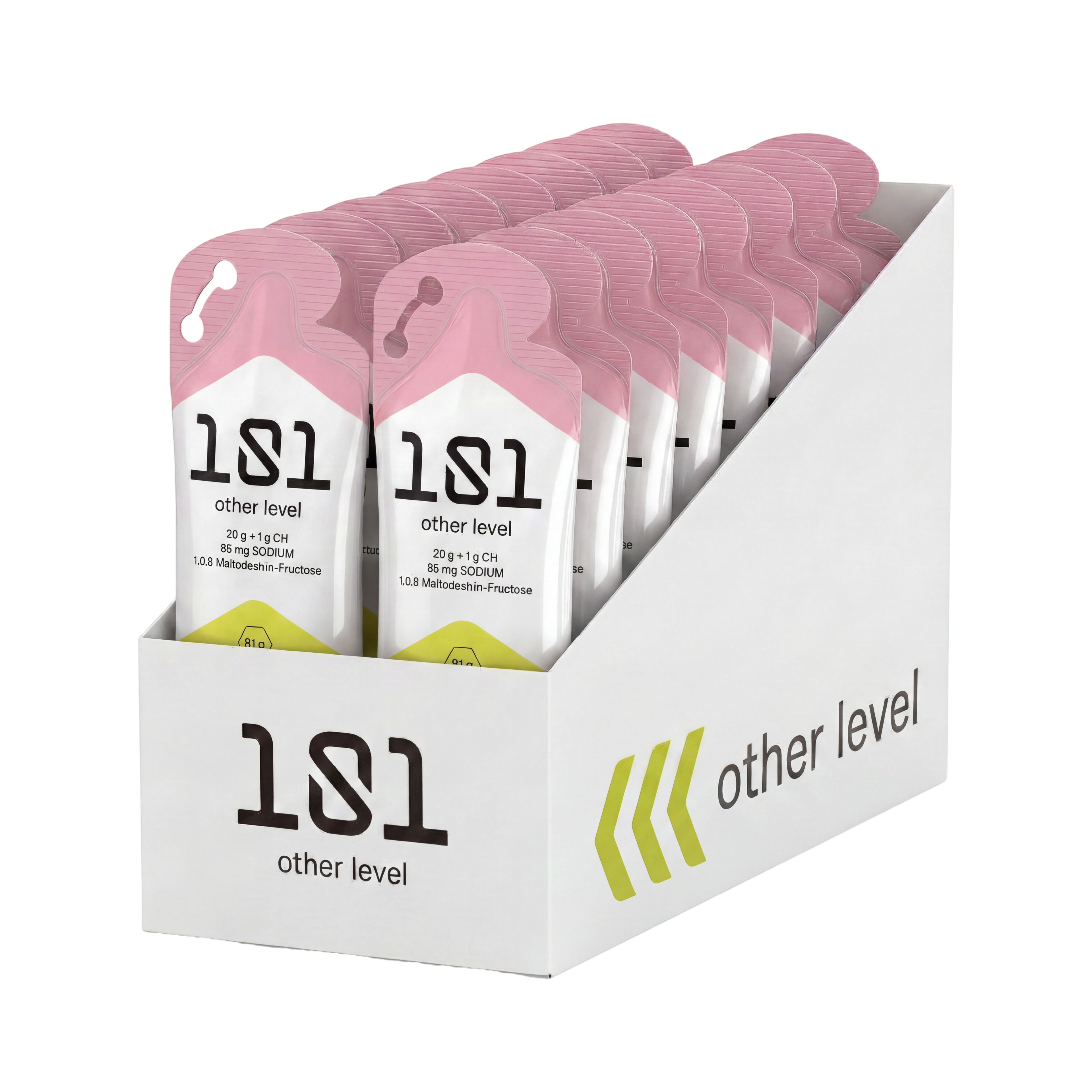 Pack 24 ud. FRUCTOSE GEL LEVEL - fresa y nata 31g