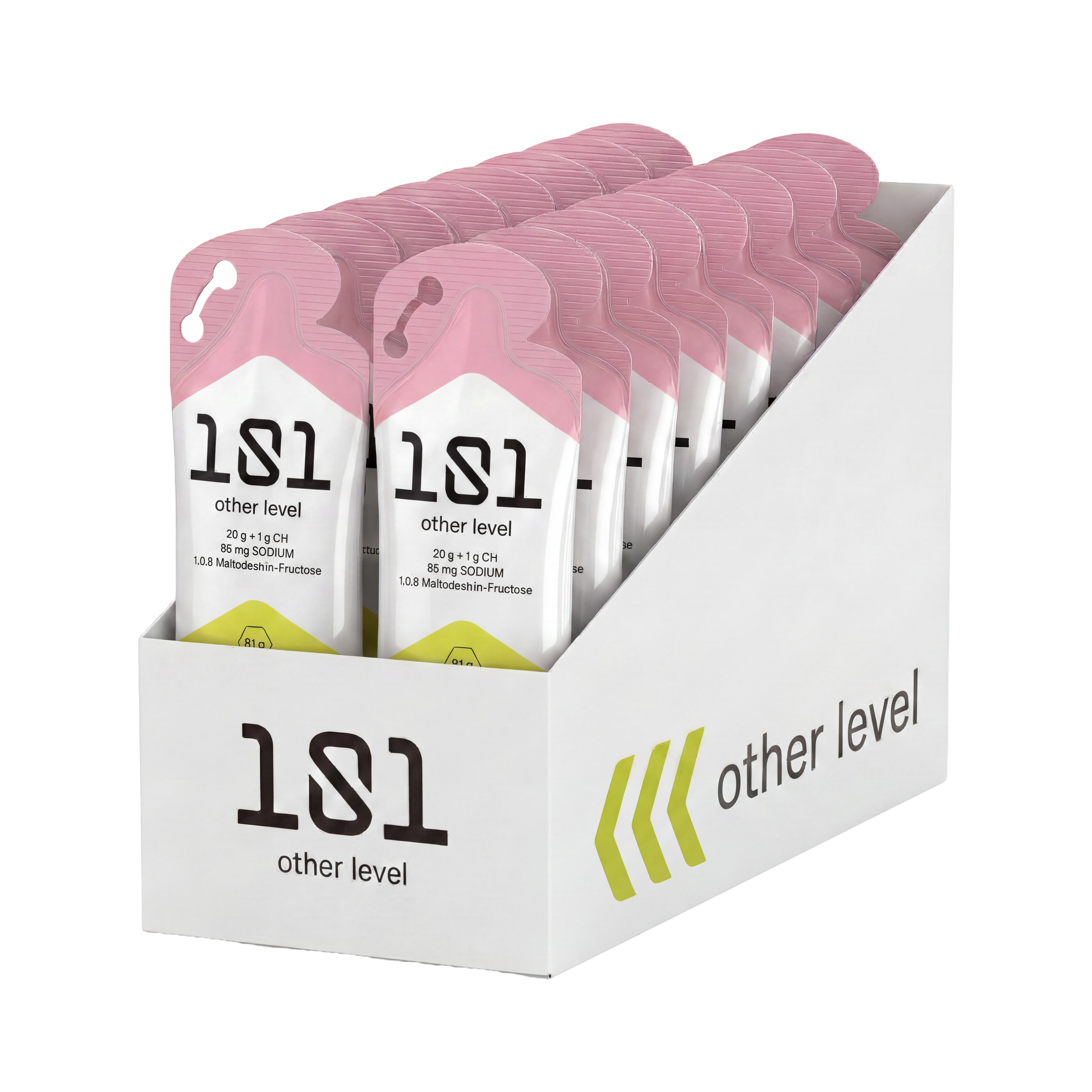 Pack 24 ud. FRUCTOSE GEL LEVEL - fresa y nata 31g