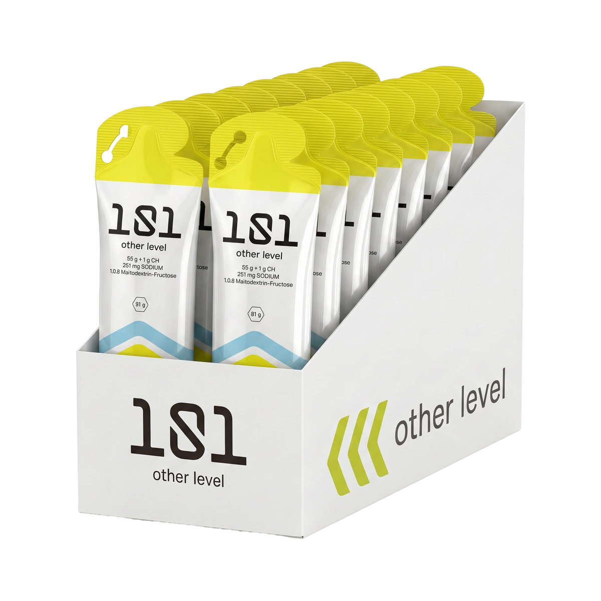 Pack 24 ud. FRUCTOSE GEL LEVEL - sabor Neutro 81 g en 101 Other Level