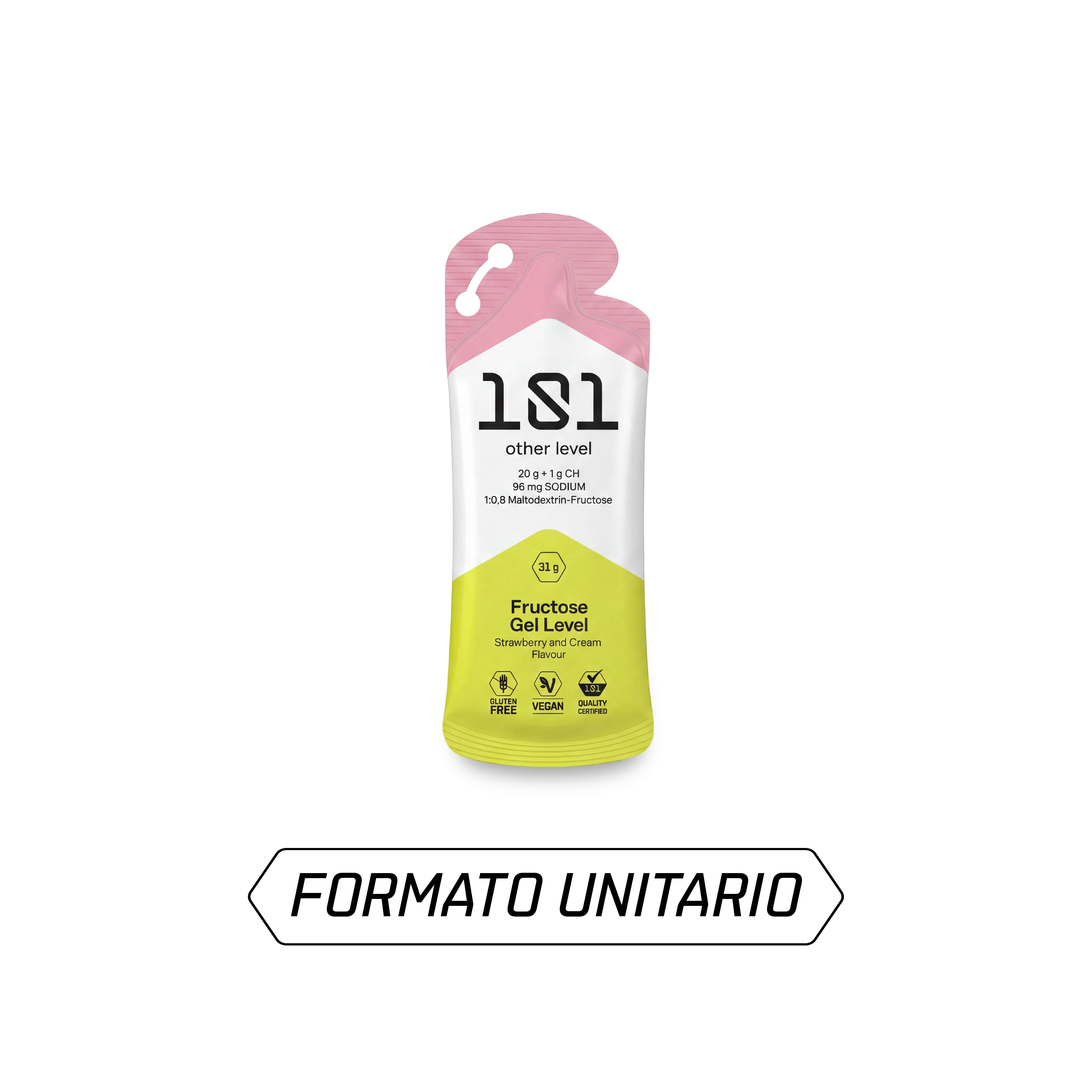 FRUCTOSE GEL LEVEL - sabor Fresa y Nata 31 g