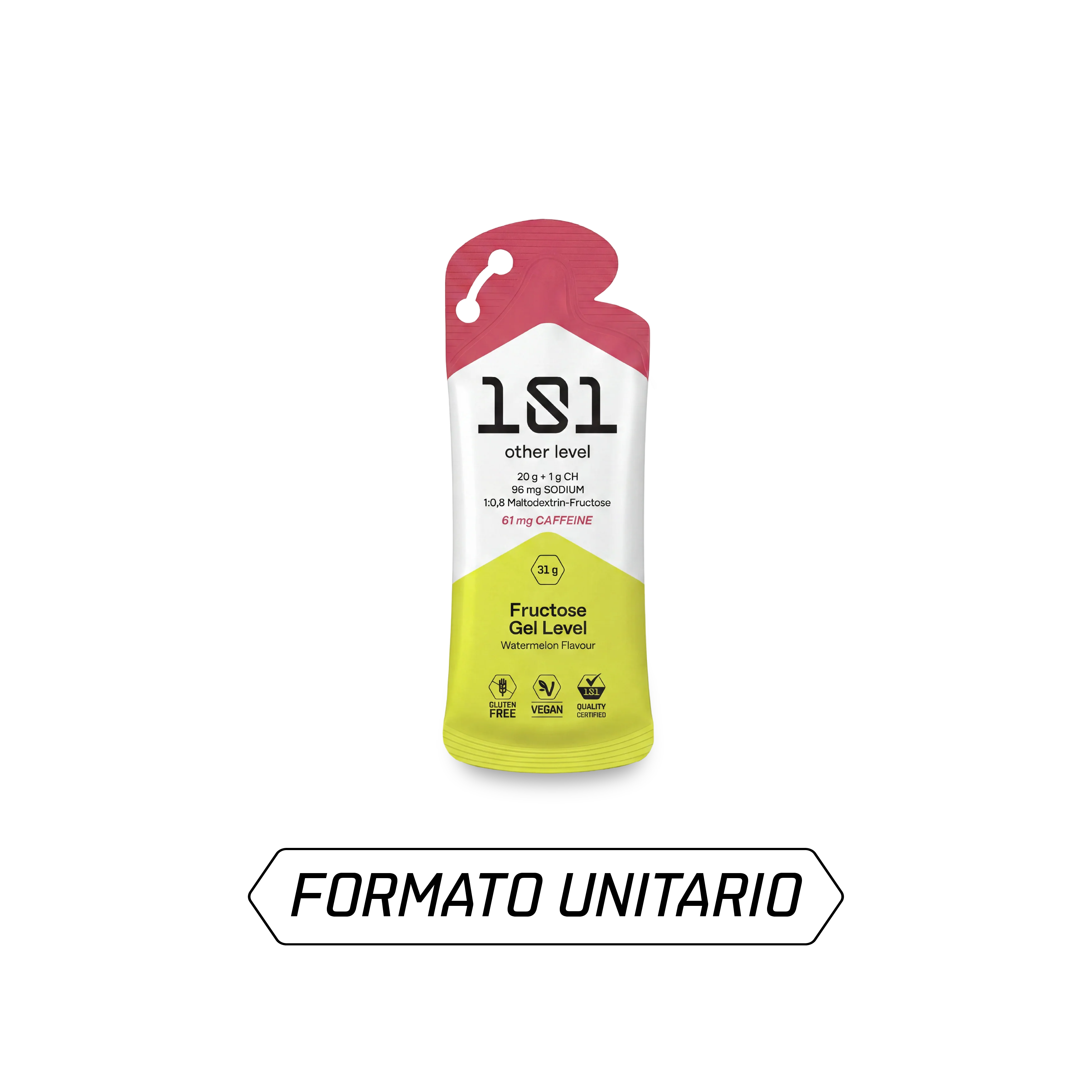 FRUCTOSE GEL LEVEL con Cafeína - sabor Sandía 31 g