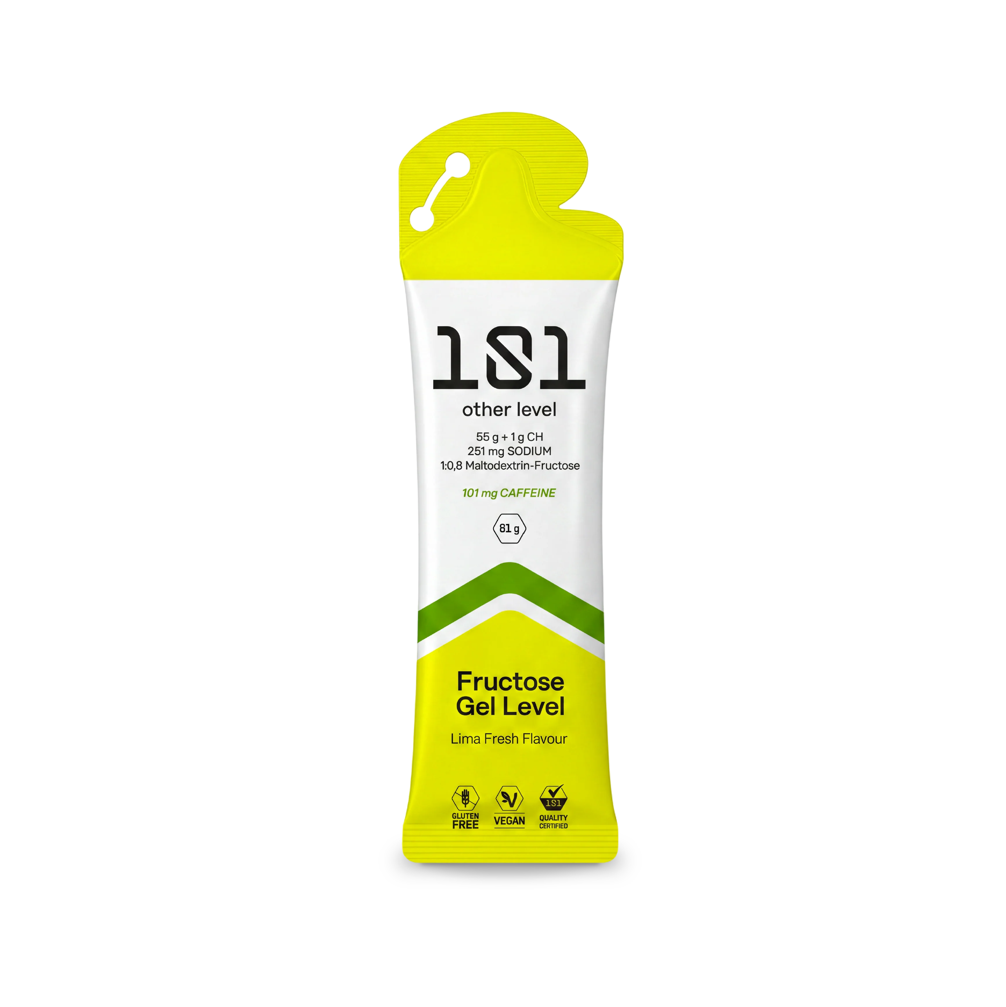 Pack 24 ud. FRUCTOSE GEL LEVEL con Cafeína - sabor Lima Fresh 81 g