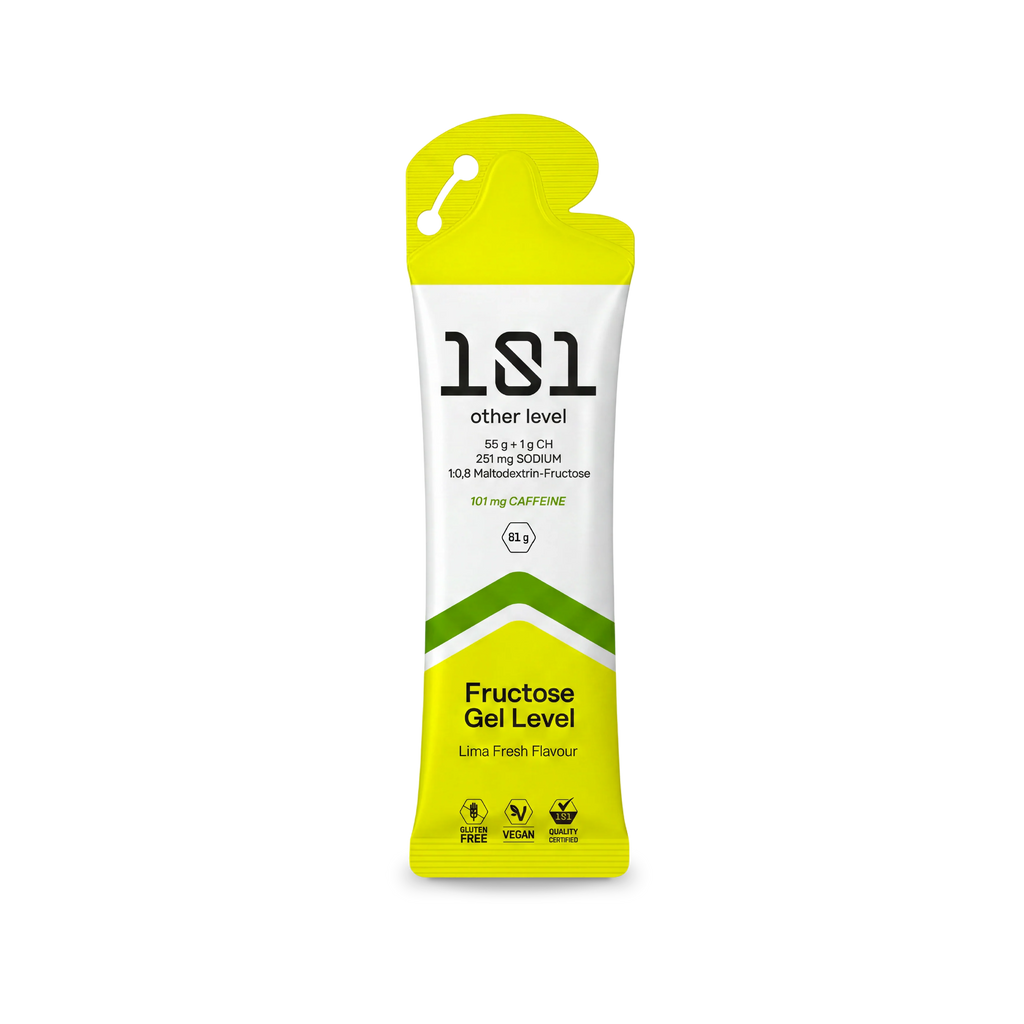 Pack 10 ud. FRUCTOSE GEL LEVEL con Cafeína - sabor Lima Fresh 81 g