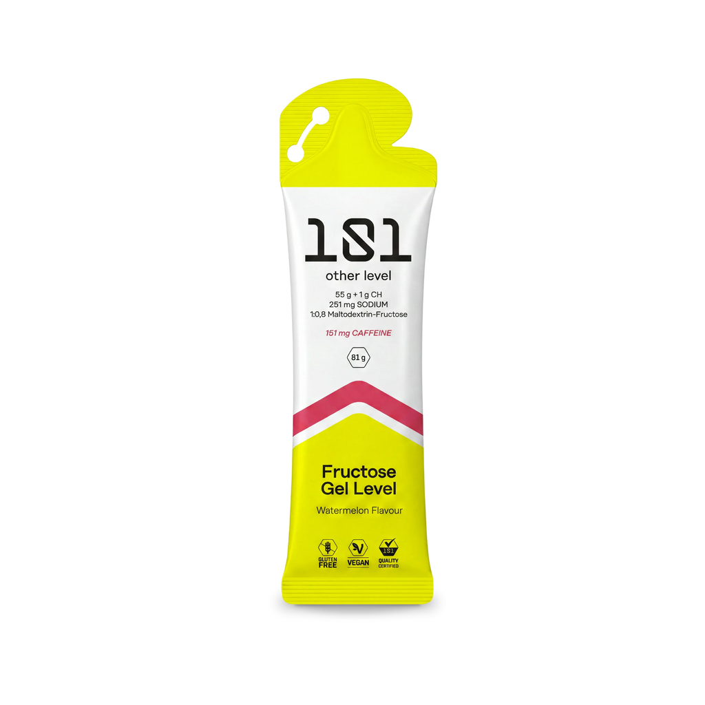 Pack 24 ud. FRUCTOSE GEL LEVEL con Cafeína - sabor Sandía 81 g