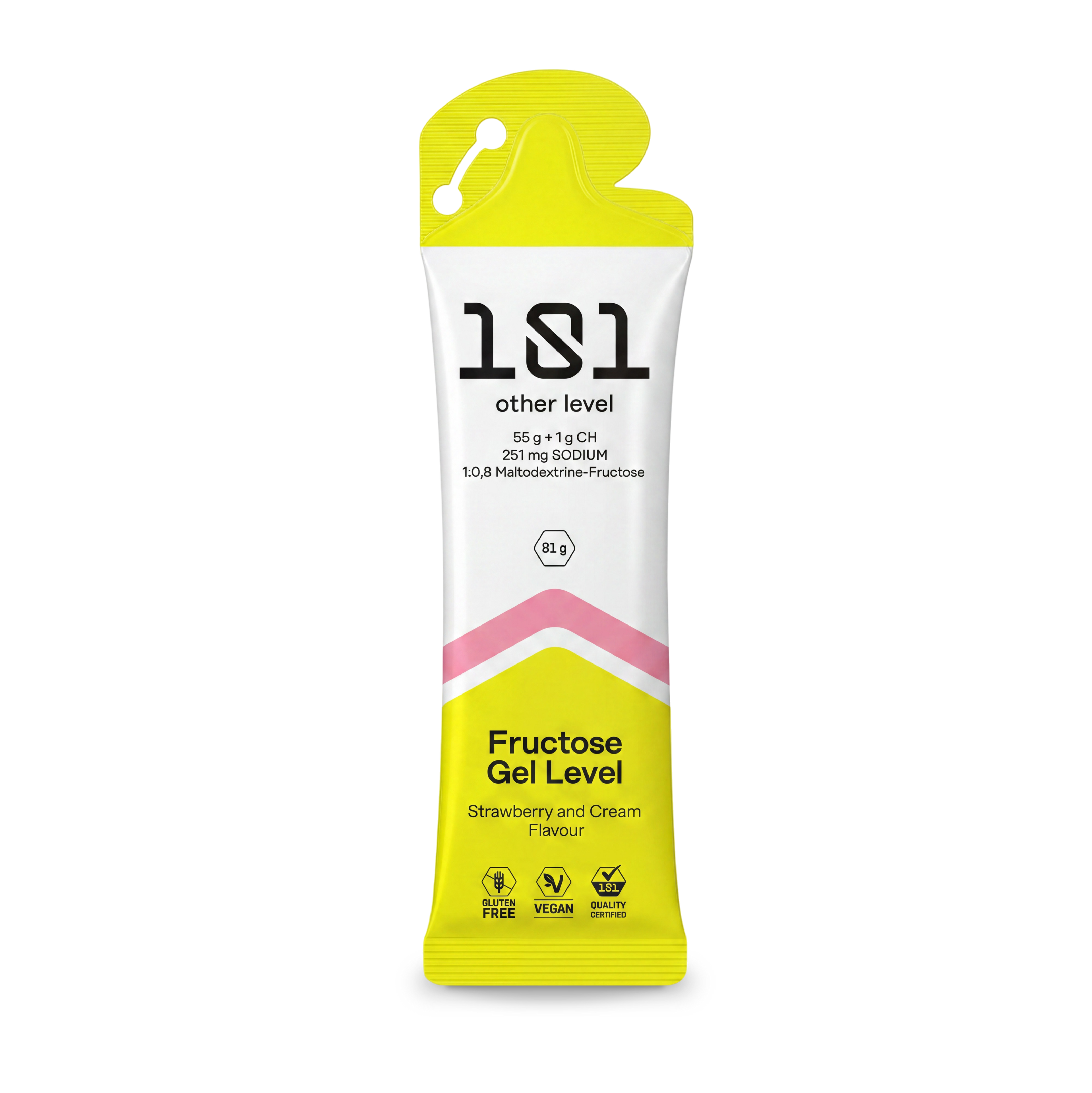 FRUCTOSE GEL LEVEL - sabor Fresa y Nata 81 g