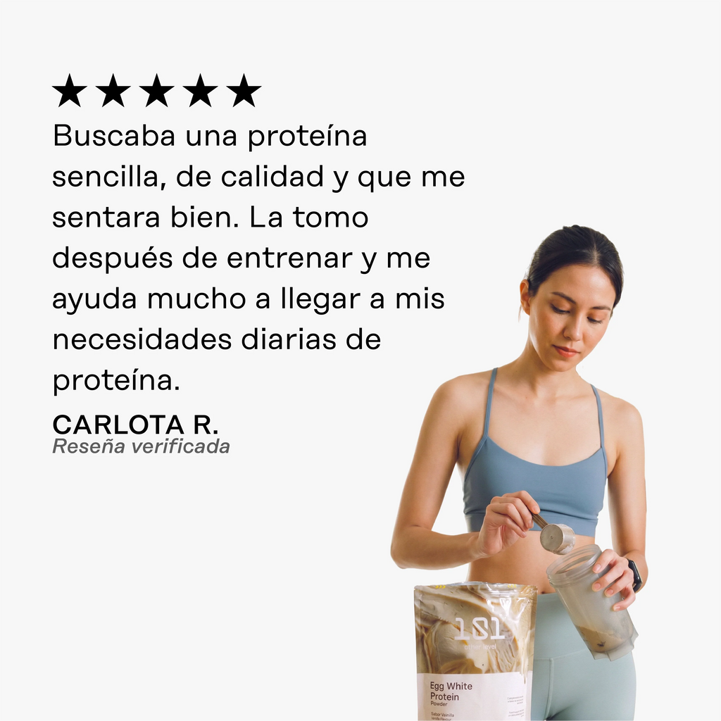 EGG WHITE PROTEIN POWDER 1001 g - sabor Vainilla + mini Shaker de regalo