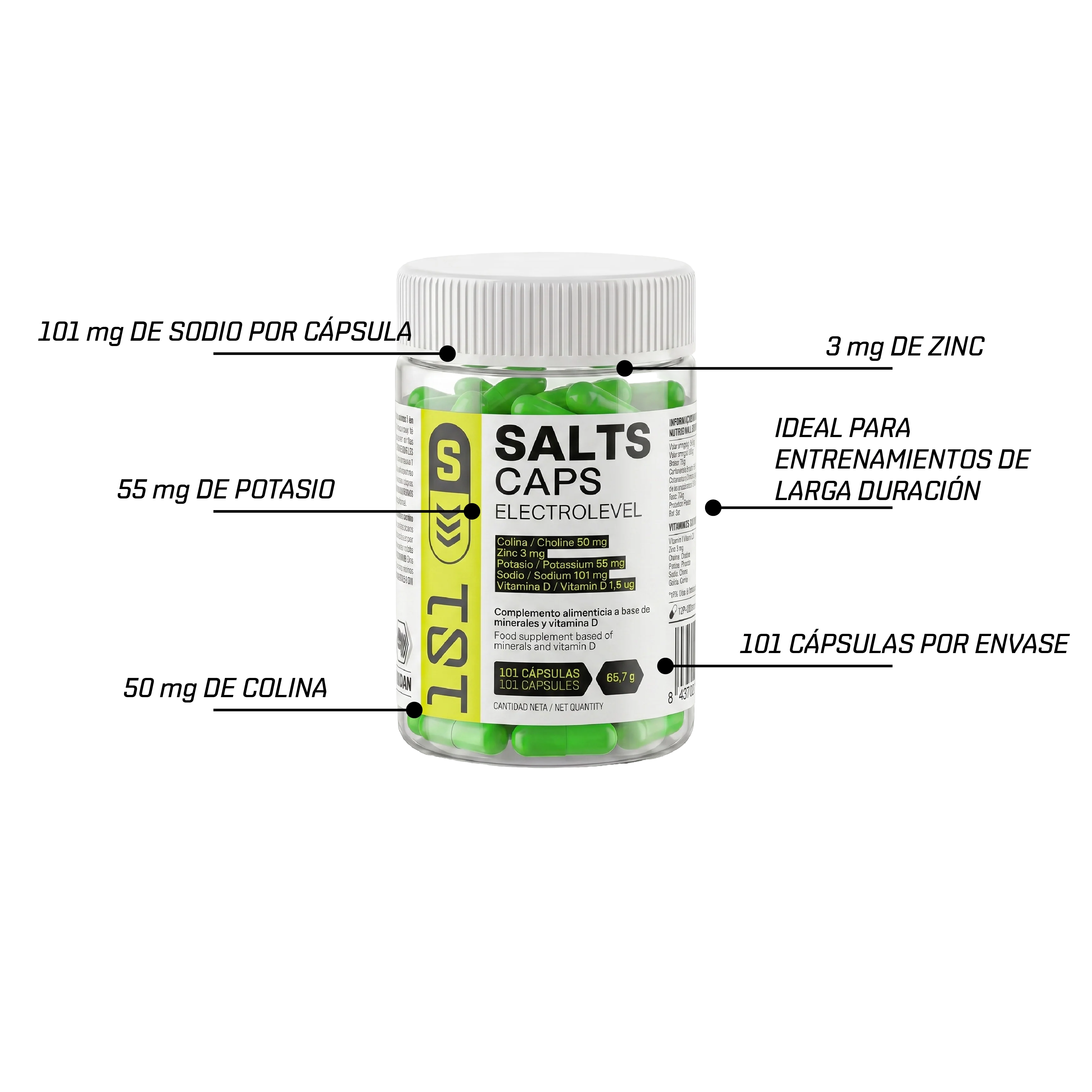 SALTS CAPS ELECTROLEVEL - Cápsulas de Sales/Electrolitos
