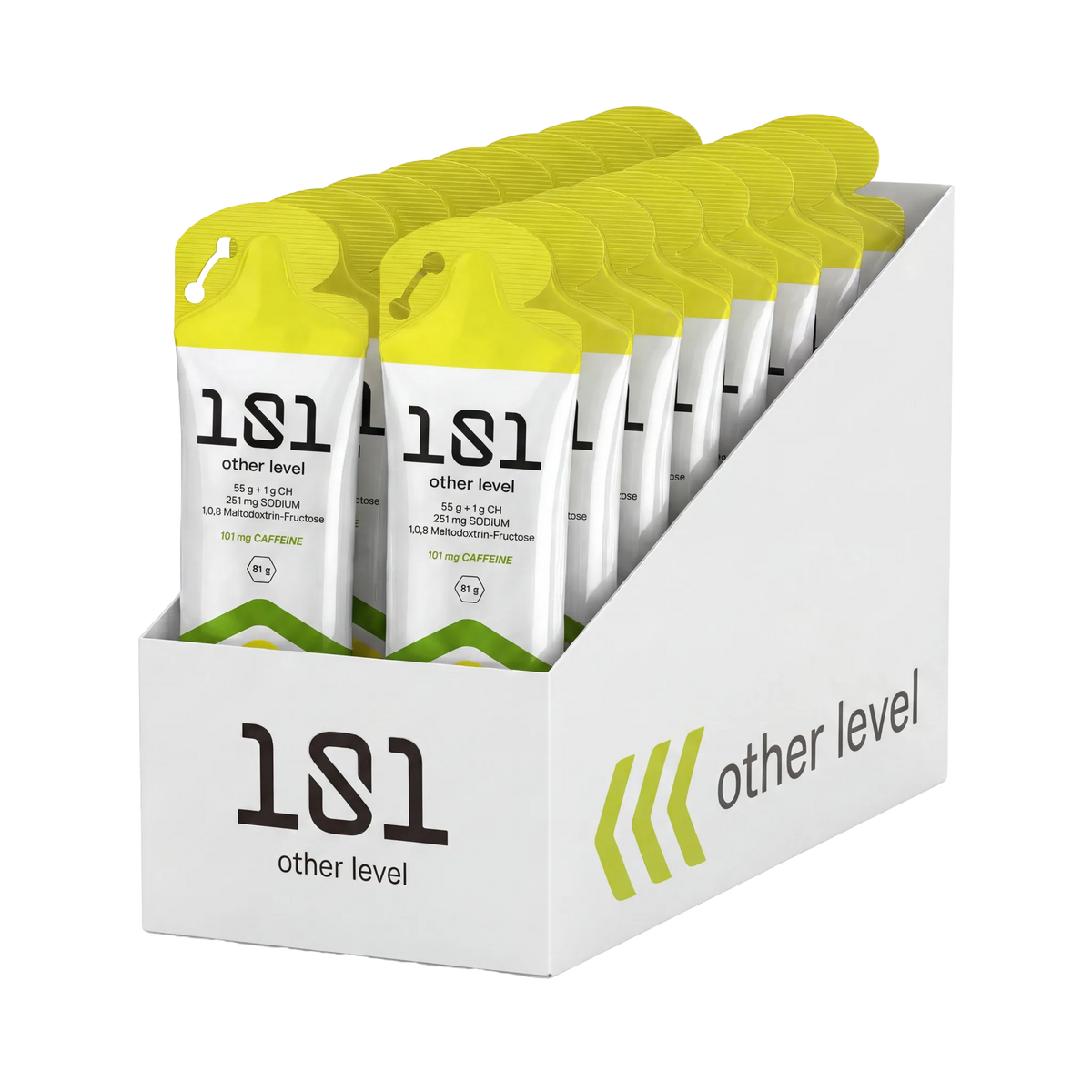 Pack 24 ud. FRUCTOSE GEL LEVEL con Cafeína - sabor Lima Fresh 81 g - 101 Other Level