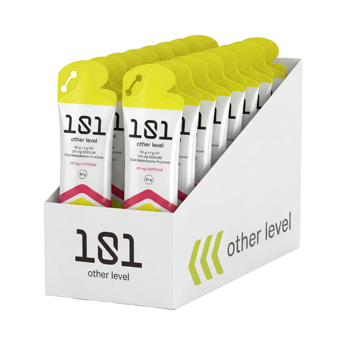 Pack 24 ud. FRUCTOSE GEL LEVEL con Cafeína - sabor Sandía 81 g - 101 Other Level