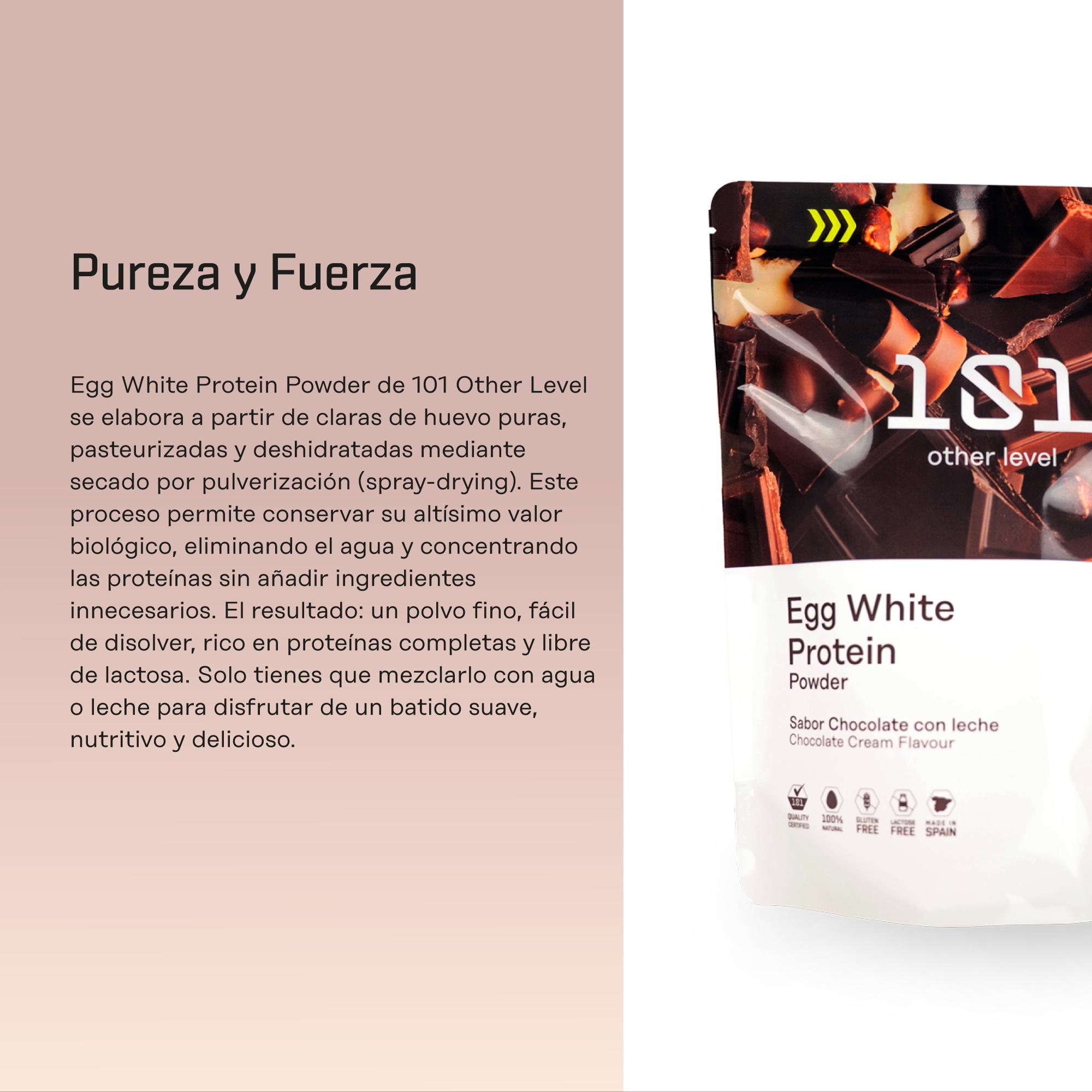 PROTEINA DE HUEVO chocolate caracteristicas