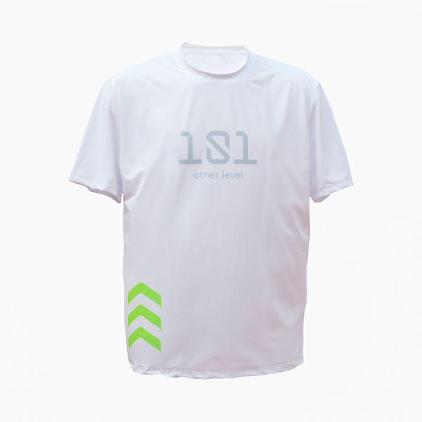 Camiseta técnica de manga corta unisex 101 de color blanco