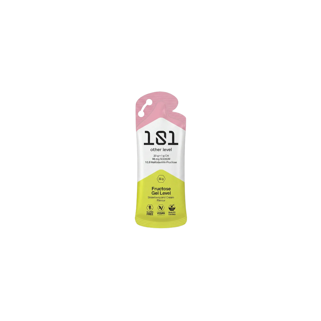 Pack 24 ud. FRUCTOSE GEL LEVEL - sabor Fresa y Nata 31 g - 101 Other Level