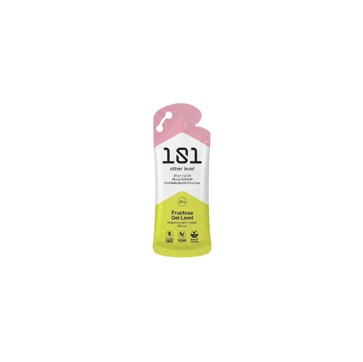 Pack 24 ud. FRUCTOSE GEL LEVEL - sabor Fresa y Nata 31 g - 101 Other Level