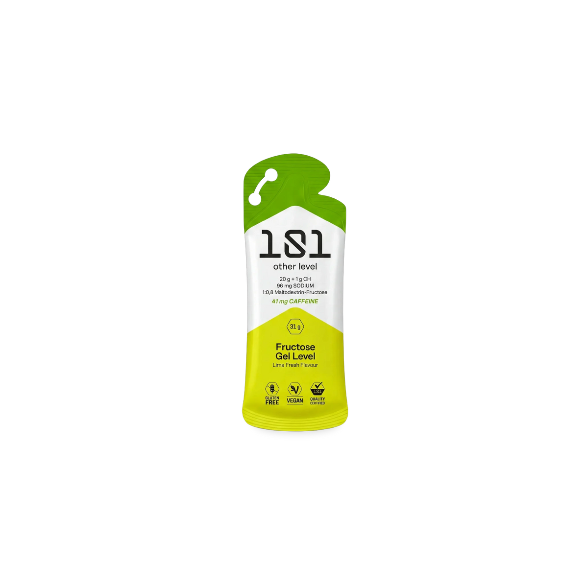 Pack 24 ud. FRUCTOSE GEL LEVEL con Cafeína - sabor Lima Fresh 31 g - 101 Other Level