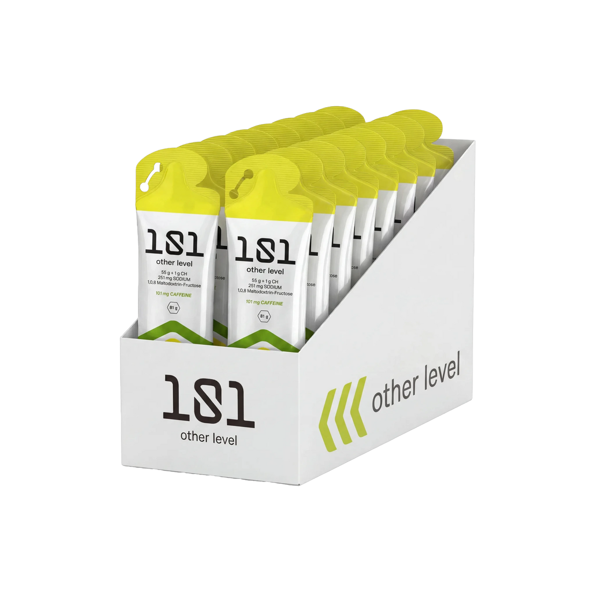 Pack 24 ud. FRUCTOSE GEL LEVEL con Cafeína - sabor Lima Fresh 81 g - 101 Other Level