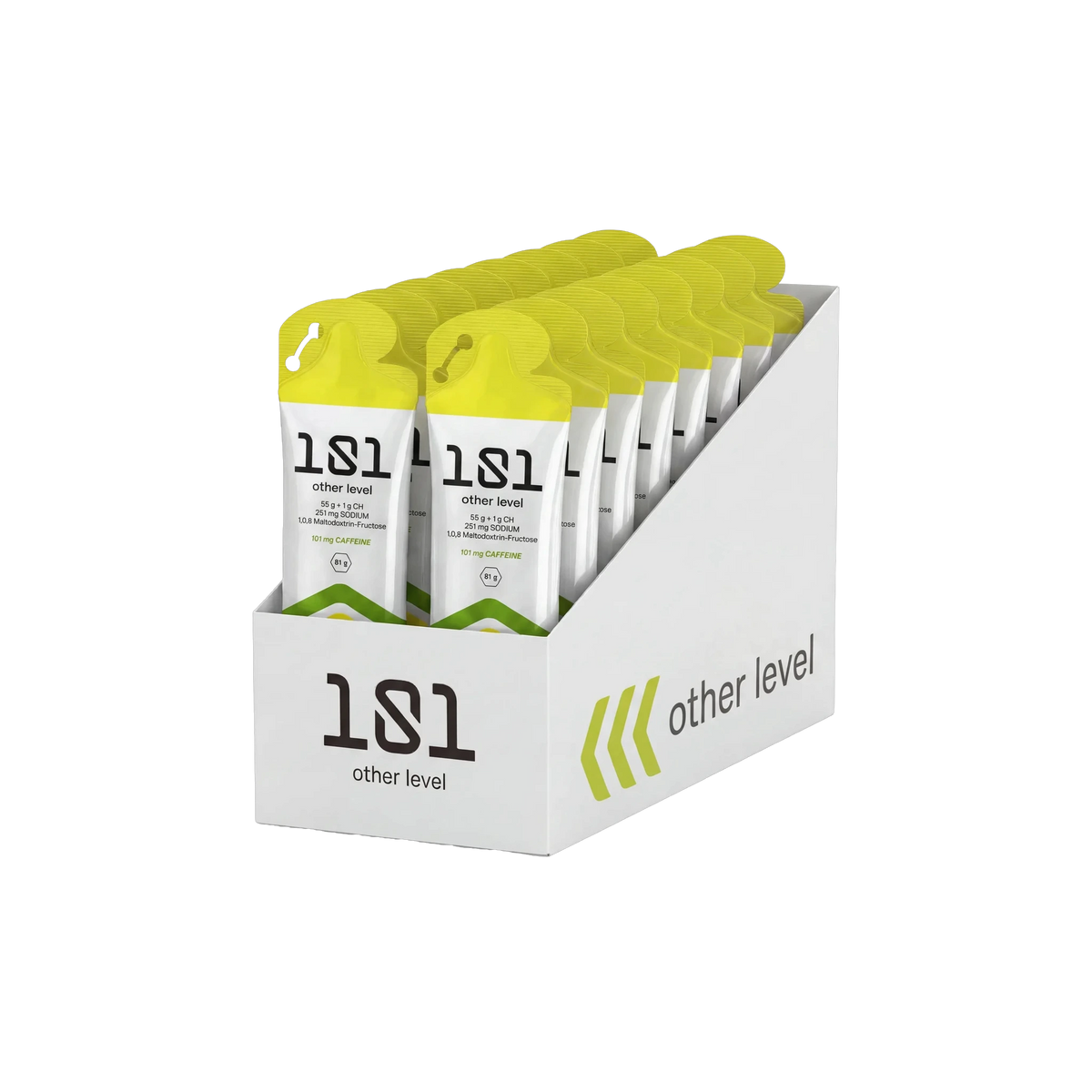 Pack 24 ud. FRUCTOSE GEL LEVEL con Cafeína - sabor Lima Fresh 81 g - 101 Other Level