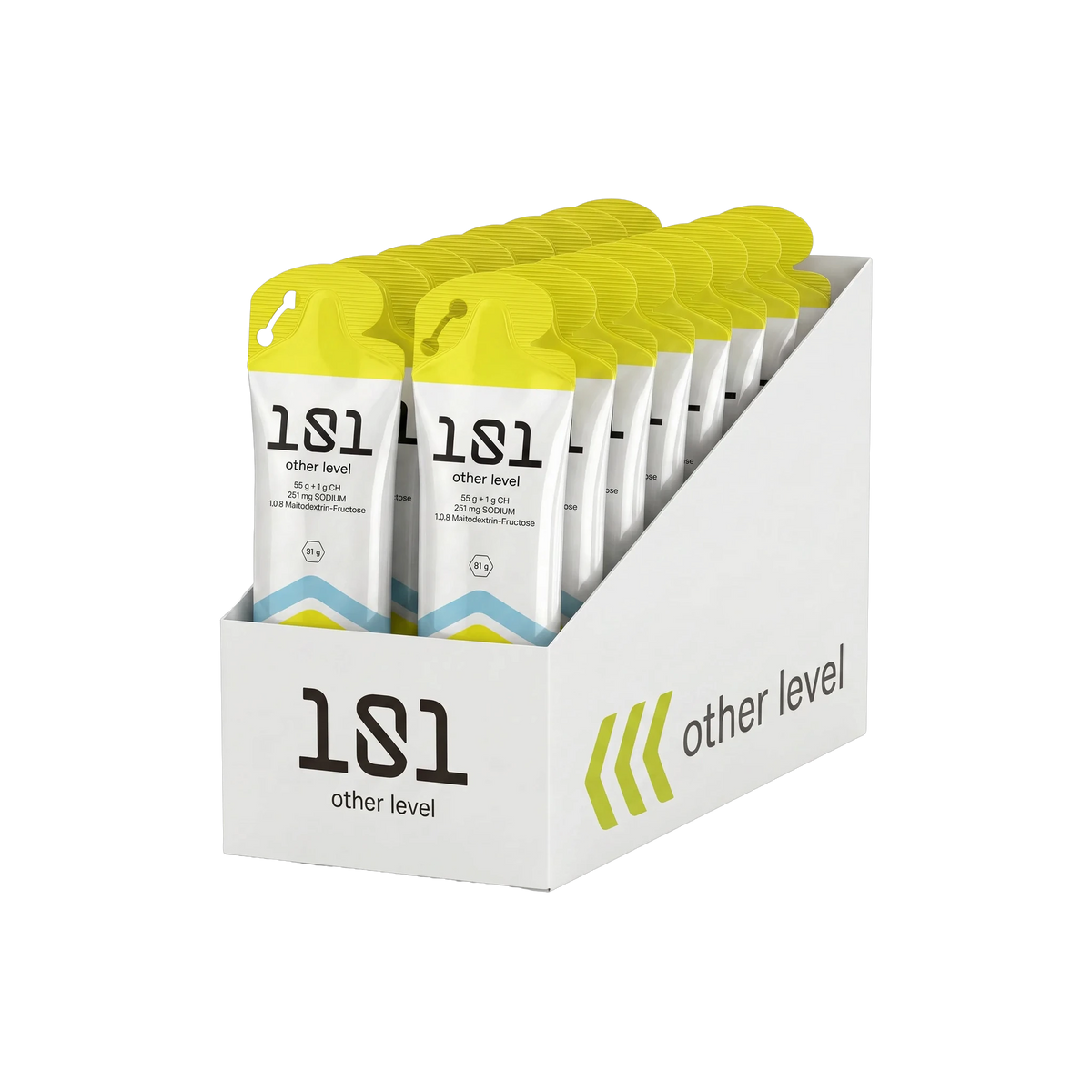 Pack 24 ud. FRUCTOSE GEL LEVEL - sabor Neutro 81 g - 101 Other Level