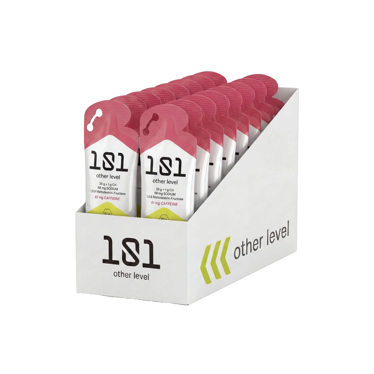Pack 24 ud. FRUCTOSE GEL LEVEL con Cafeína - sabor Sandía 31 g - 101 Other Level
