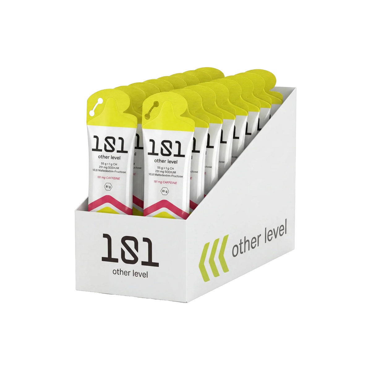 Pack 24 ud. FRUCTOSE GEL LEVEL con Cafeína - sabor Sandía 81 g - 101 Other Level