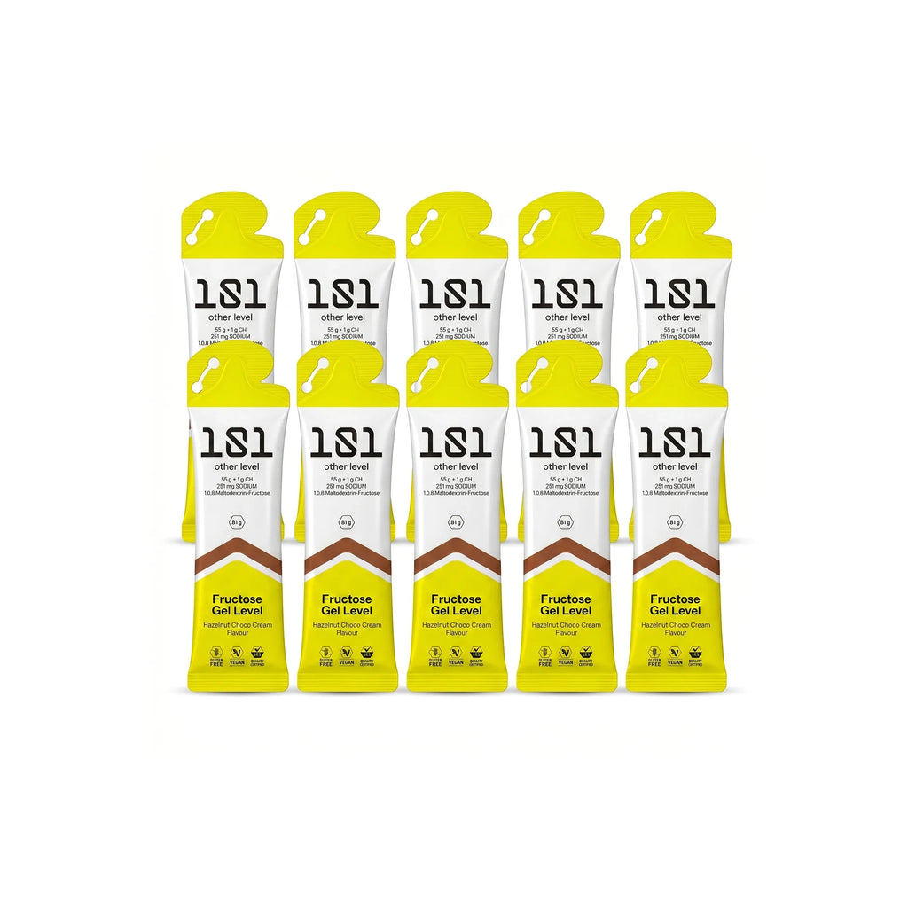 Pack 10 ud. FRUCTOSE GEL LEVEL - sabor Crema de Chocolate 81 g - 101 Other Level