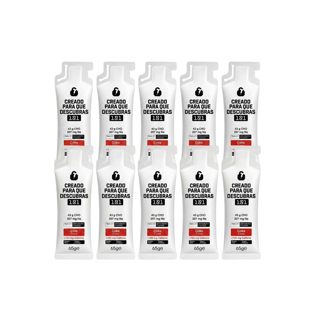 Pack 12 geles energéticos UNLOCK sabor Cola con cafeína 65 g - 101 Other Level