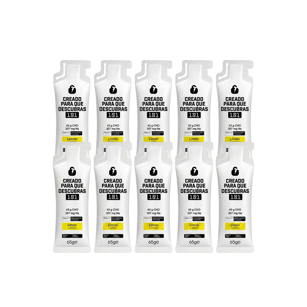 Pack 12 geles energéticos UNLOCK sabor Limón 65 g - 101 Other Level