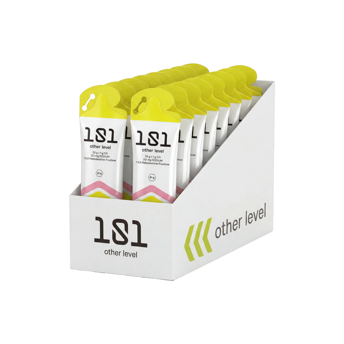 Pack 24 ud. FRUCTOSE GEL LEVEL - sabor Fresa y Nata 81 g - 101 Other Level