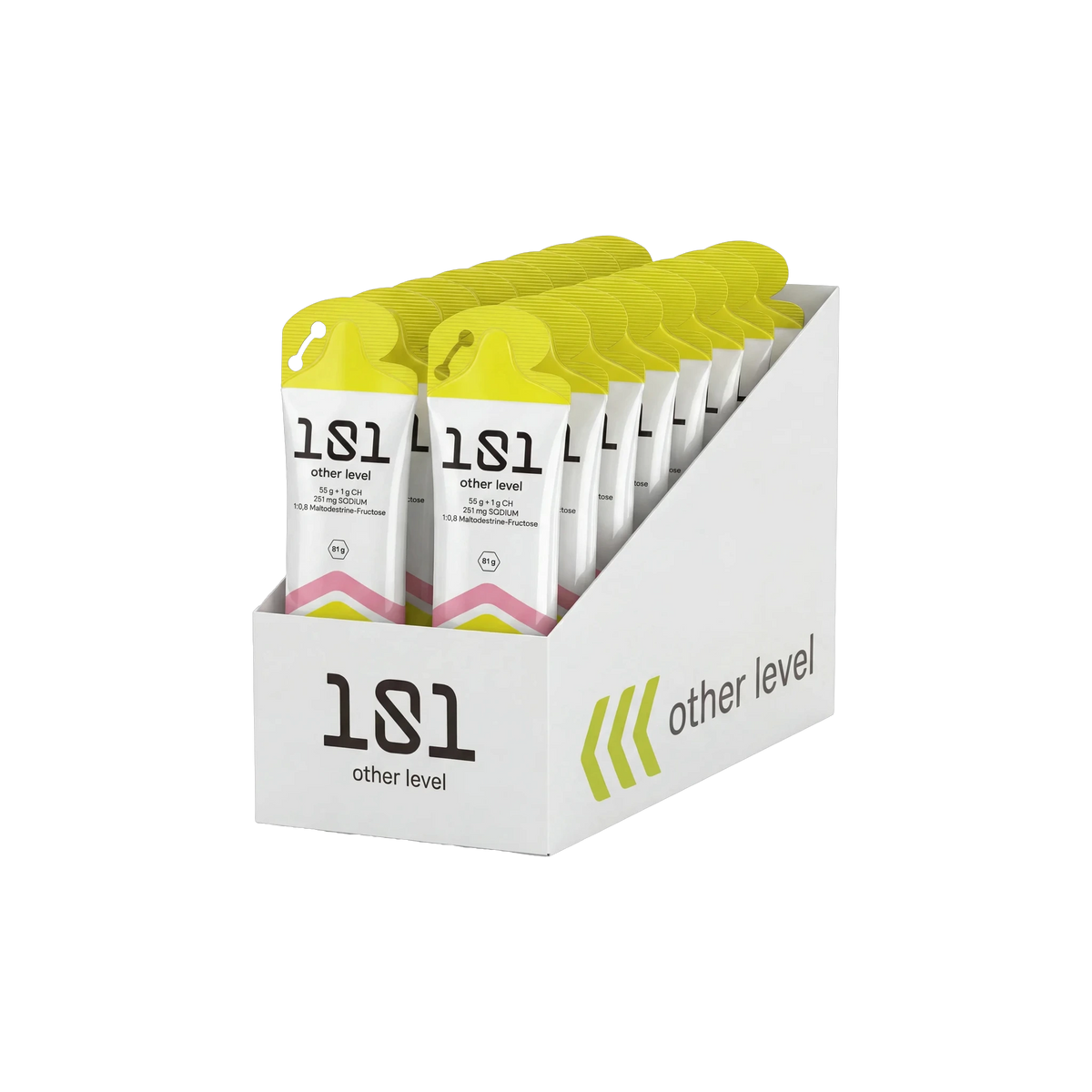 Pack 24 ud. FRUCTOSE GEL LEVEL - sabor Fresa y Nata 81 g - 101 Other Level