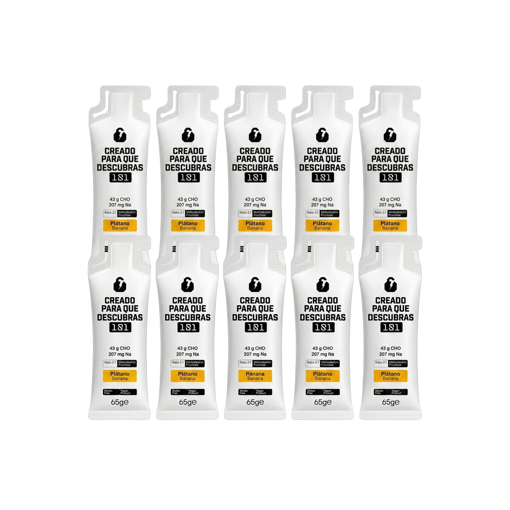 Pack 24 geles energéticos UNLOCK sabor Plátano 65 g - 101 Other Level