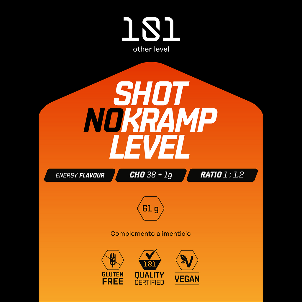 Pack 24 ud. SHOT NO-KRAMP LEVEL - sabor Energy 61g