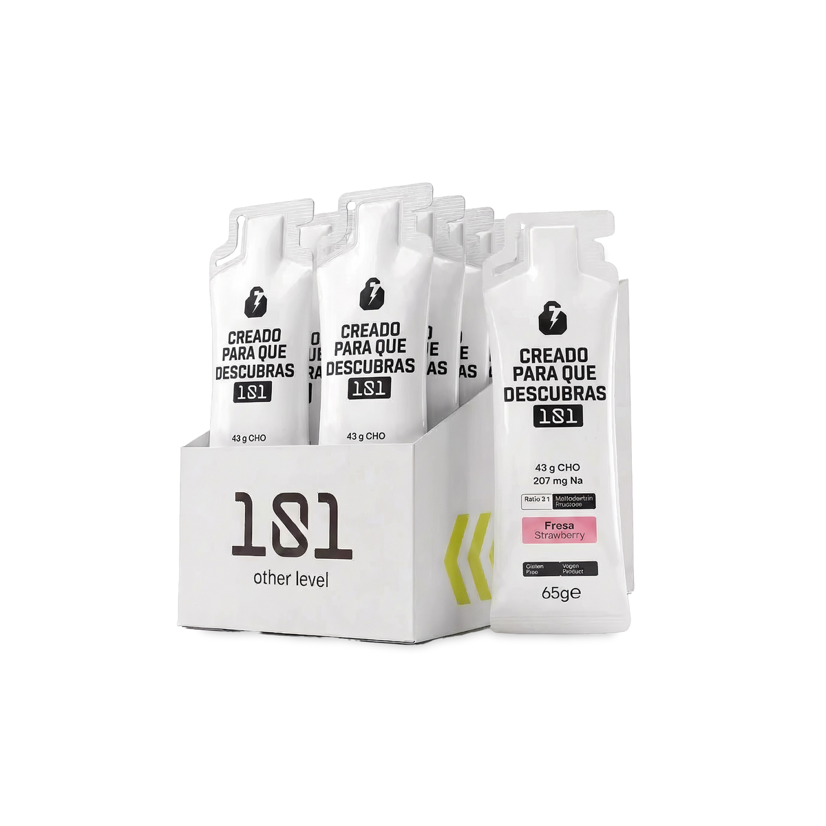 Pack 24 geles energéticos UNLOCK sabor Fresa 65 g - 101 Other Level