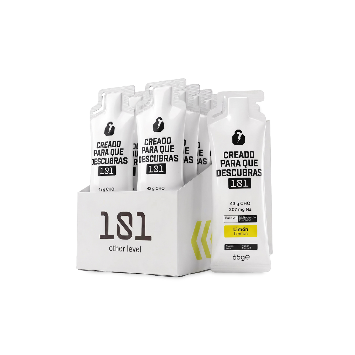 Pack 24 geles energéticos UNLOCK sabor Limón 65 g - 101 Other Level