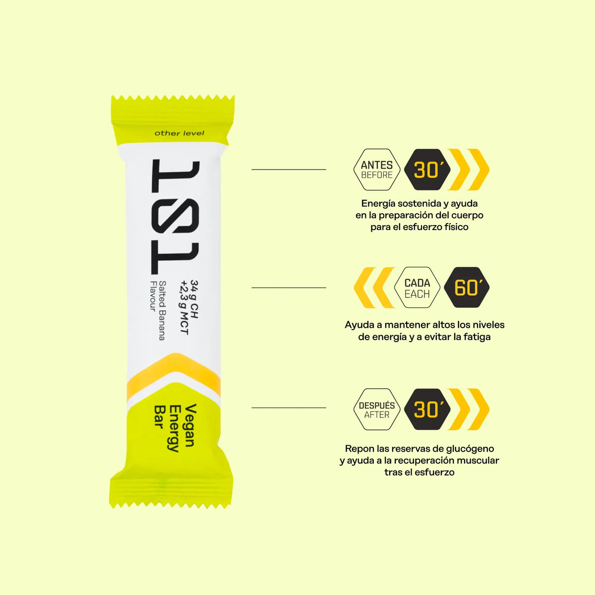 Pack 30 ud. VEGAN ENERGY BAR - con Banana - 101 Other Level