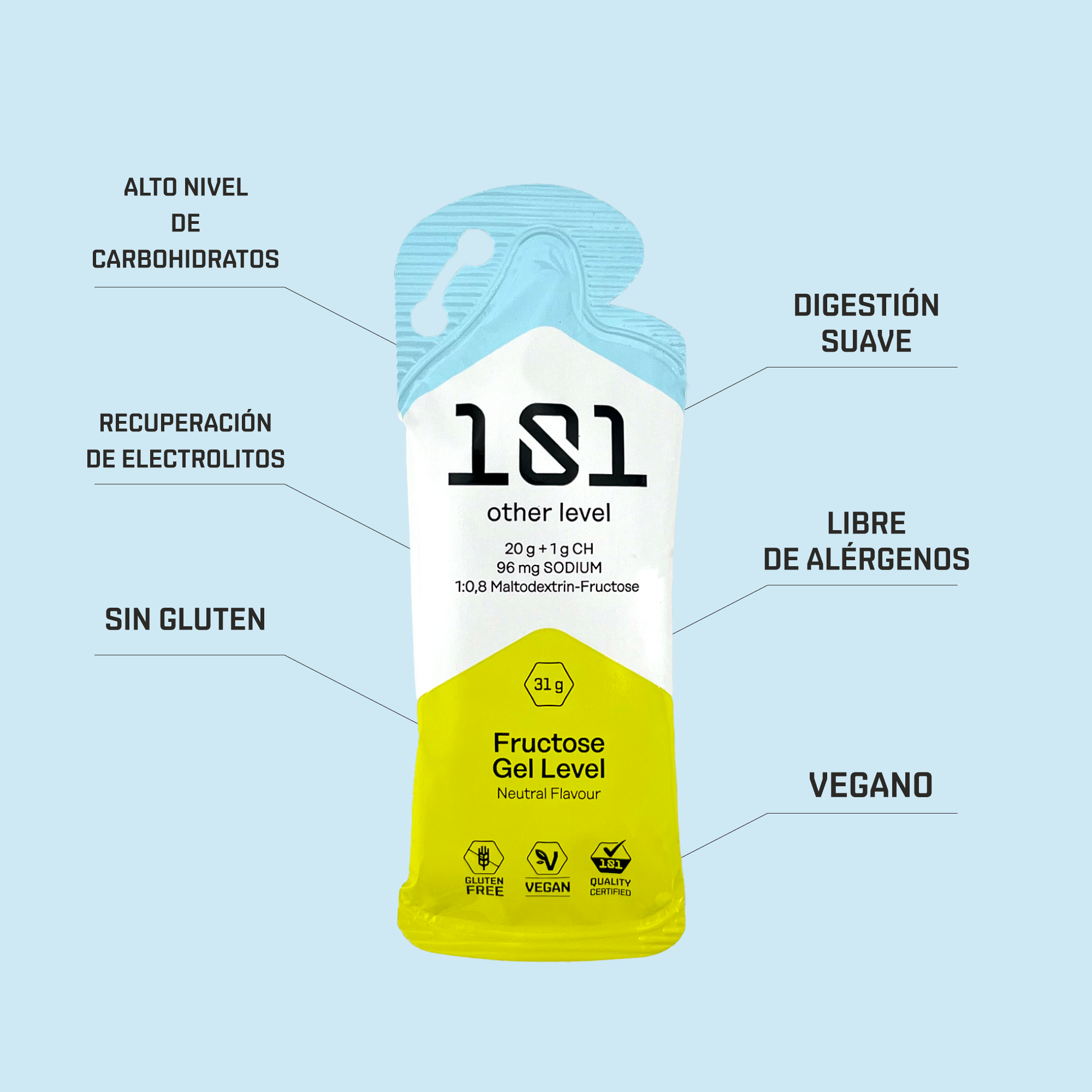 gel fructosa neutro 31gr ventajas